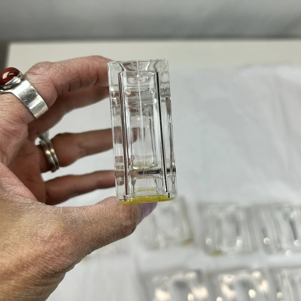 Vintage Crest Taiwan Mid-century Modern Lucite Acrylic Square Napkin Rings - 8